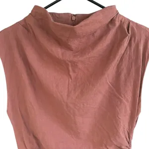 Anthropologie The Maya Linen Blend Ruched Dress Brown Size Small thumbnail 6