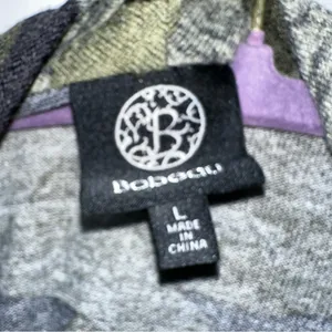 EUC BOBEAU Vibrant Green Camouflage‎ Open-Front Cardigan - large thumbnail 3
