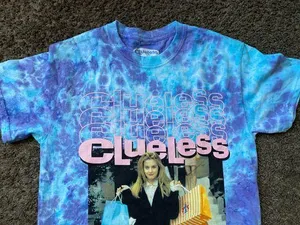 Urban Outfitters Clueless Tie Dye Blue Small Tee thumbnail 3