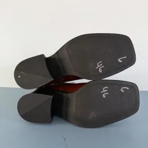 Gianni‎ Bini Banks Crinkle Patent Leather Double Gore Square Toe Brown Booties thumbnail 9