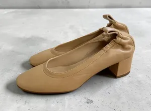 EVERLANE Beige Leather Block Heels Size US 6 thumbnail 1
