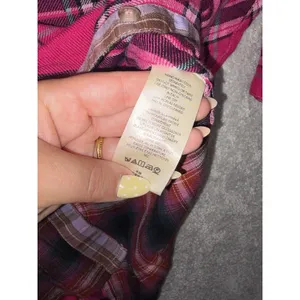 Anthropologie Pilcro Mixed Patchwork Flannel Buttondown Shirt Pink S Oversized thumbnail 6