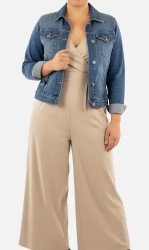 Levi Strauss &‎ Co Womens Denim Trucker Jacket Size S Blue Button Front Classic thumbnail 1