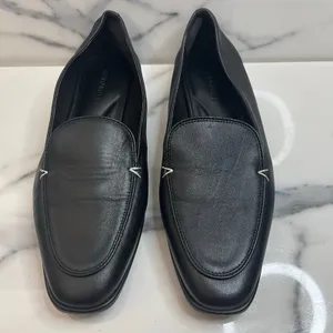 Aerosoles Classic Black Leather Square Toe Comfort Neo Loafers Sz 8 Minimalist thumbnail 2
