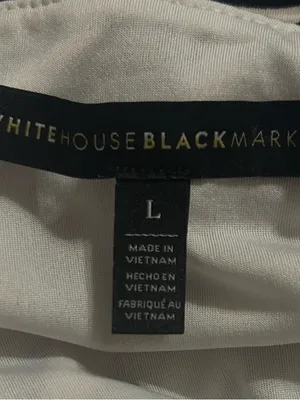 White House Black Market White and Black Logo Trim Shell thumbnail 2