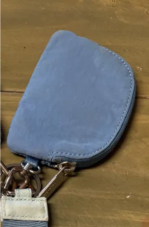 Lululemon Powder Blue / Utility Blue Dual Pouch Wristlet. In GUC! Well loved with untreated stains. thumbnail 5