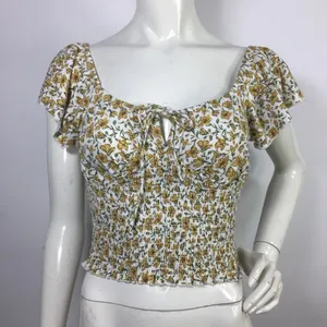 Billabong Smocked Floral Top Size L thumbnail 13
