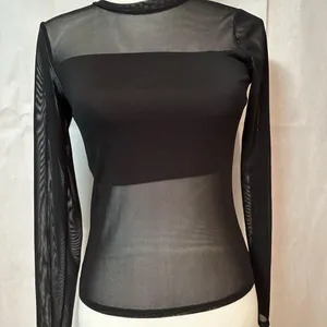 Shinestar Black Mesh Bodysuit thumbnail 1