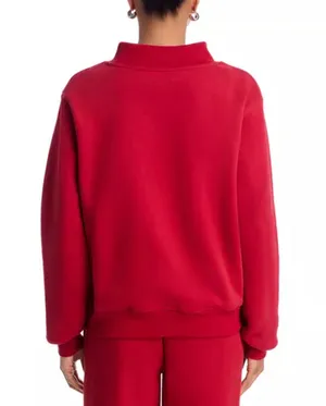Parke Crimson Varsity Mockneck Fleece Sweatshirt Pullover NWT Sold Out Oversized Red thumbnail 2