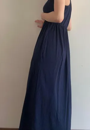 Navy Blue Maxi Dress Size M thumbnail 2