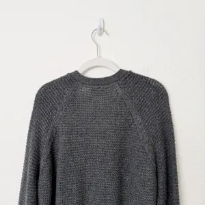 [American Eagle Outfitters] Gray Cropped V-Neck Knit Cardigan Sweater Sz Large L thumbnail 8