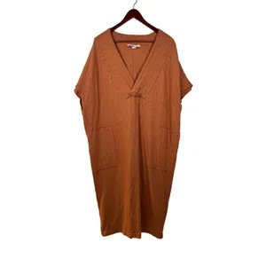 Free People FP Beach‎ Sun Shower Maxi Dress Womens Small Orange Copper Pockets thumbnail 2
