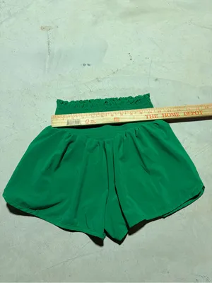 Aerie offline real me High-Waist Smocked Green Women’s Shorts small thumbnail 2