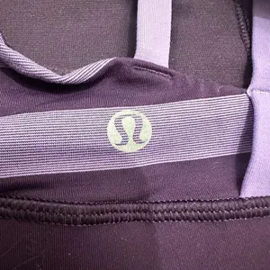 Lululemon Women’s 4 Purple Striped Strappy Energy Bra thumbnail 7