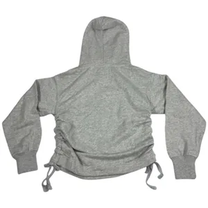 Aerie Hoodie Sweatshirt Oversized Cinch Side Ruched Pullover Grey Cropped XS NEW thumbnail 6