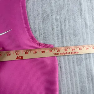 Nike Dri-FIT Sleeveless Golf Polo Top Womens XL Pink Ribbed Athletic Activewear thumbnail 6