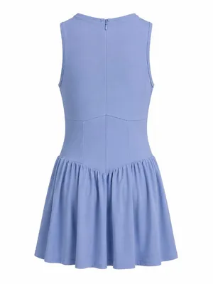 Blue Sleeveless Athletic Tennis Dress Built-In Shorts Women’s L thumbnail 2