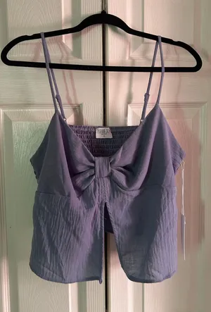 Sienna Sky light blue bow top thumbnail 1