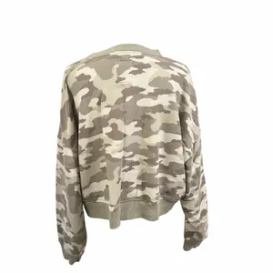 Aerie Women's Green Camo Take It Easy Crew Sweatshirt Sz L Comfort Cozy Casual thumbnail 4