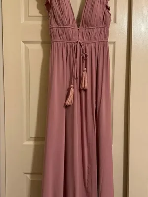 Azazie Santorini Dress in Dusty Rose thumbnail 4