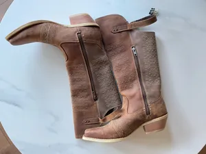 Durango Crush Women's Vintage Brown Belted Collar Western Boot US6.5 Very New Cowbay thumbnail 6