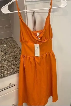 (3/$20 Item) Orange Tie Dress thumbnail 1