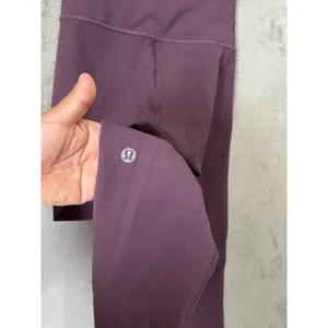 Lululemon Wunder Train High-Rise Ribbed Tight‎ 28" Purple Athleisure Workout 2 thumbnail 4