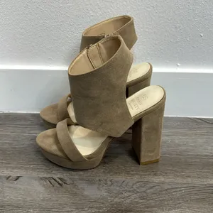 oasis society Chunky Heel Tan Size 7.5 thumbnail 3