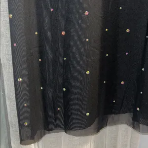NWT Wild Fable Size XXS Black Long Sleeve Jeweled Dress thumbnail 4