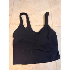 Lululemon Align Ribbed Tank Top Black Size 4 V-Neck‎ Cropped Camisole LW1DVLS thumbnail 4