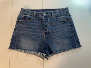 Old Navy Light Blue High-Rise Sky-Hi A-Line Jeans thumbnail 1