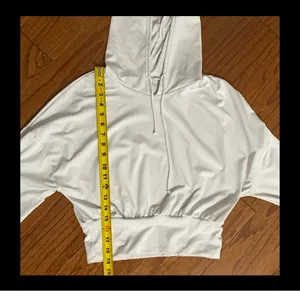 Shein white longsleeves Hoodie top with bag -Size Medium. Excellent condition, gently warn. Measurements approximately 18” from armpit to armpit x 19” long. Non-smoking home. priced to sell at as is condition. Don’t like my price, make reasonable offer! And thank you for checking my closet. thumbnail 8