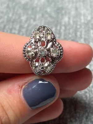 Zirconium Ring Sz. 5 Silver thumbnail 4