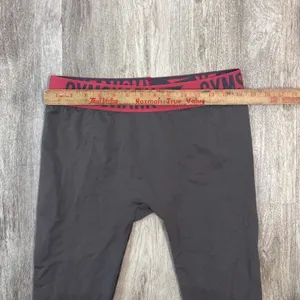Gymshark Womens‎ Seamless High Rise Leggings Gray Burgundy Logo Waistband Medium thumbnail 4