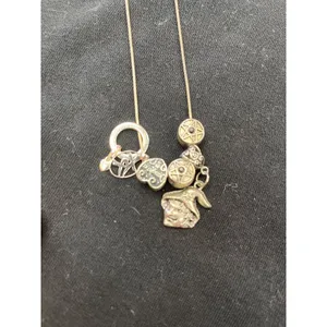 Sterling silver 925 wms 14.5" necklace with 6 charms SKU 9841 thumbnail 4