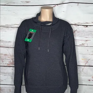 Kirkland Signature NWT Size XL Dark Gray Mock Neck Pullover Sweatshirt Top thumbnail 2
