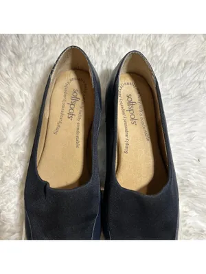 Sofft Women's Size 7.5W Black Leather Square Toe Casual Comfort Slip On Shoes thumbnail 6