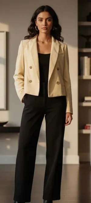J.Crew cropped Double-Breasted Blazer in Stretch Velvet Size‎ 0 - 2 thumbnail 1