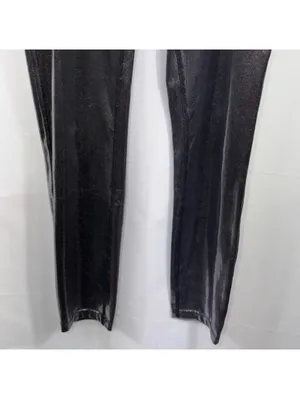 Halara Metallic Silver High Rise 7/8 Leggings M thumbnail 4