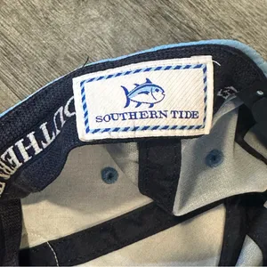 Southern Tide Baseball Cap Rubber Logo Light Coastal Blue Hat Unisex thumbnail 4