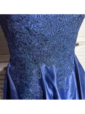 Vintage Y2K Dancing Queen USA mini prom dress 80s style blue floral beaded sz M thumbnail 7