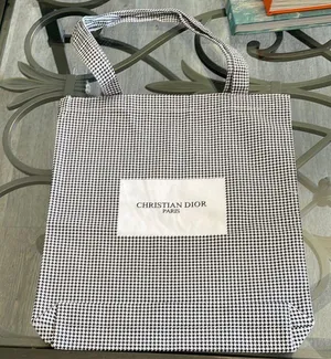 Christian Dior Beaute Houndstooth Tote Bag thumbnail 1