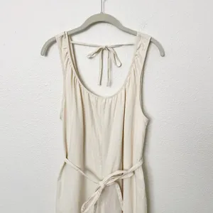[Urban Outfitters] Cream Linen Blend Open Back Sleeveless Palmer Jumpsuit Sz XS thumbnail 5