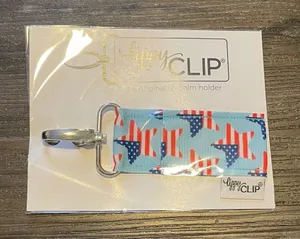 LippyClip Star Pattern Lip Balm Holder Red thumbnail 1