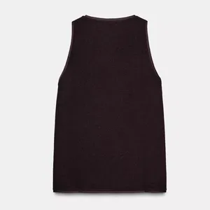 Zara NWT thick knit sleeveless brown top thumbnail 9