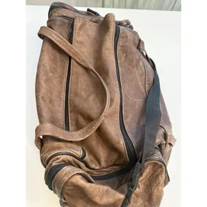 Vintage Eagle Creek Brown Leather Duffle Bag Travel Carry On Weekender 22" thumbnail 9