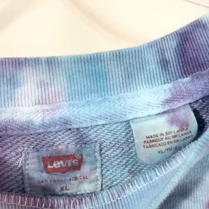 Levis XL Sweatshirt Handmade Tie Dye Crew‎ Neck Pullover Blue Purple 1660 thumbnail 3