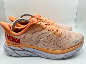 Hoka One One Clifton 8 Womens Size 9.5B Running Shoes Sneakers Cantaloupe Orange thumbnail 2
