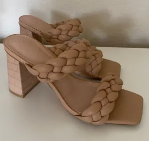 Braided Heels Tan Size 8.5 thumbnail 1
