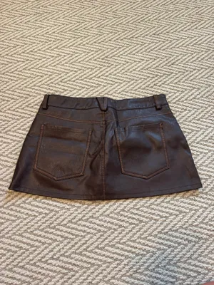Brown leather skirt  Garage thumbnail 2